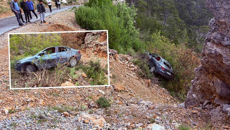 Antalya’da otomobil şarampole uçtu! 3’ü çocuk 5 kişi yaralandı