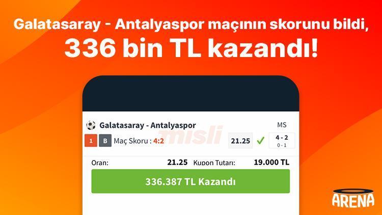 Galatasaray – Antalyaspor maçının skorunu bildi, 336 bin TL kazandı!