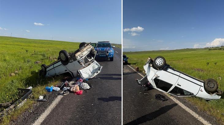 Şanlıurfa’da feci kaza! Otomobil takla attı 5 kişi yaralandı