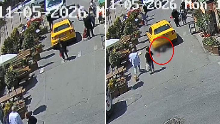 Şişli’de taksinin altında kalan yaşlı kadından mucize kurtuluş! O dehşet anları kamerada!